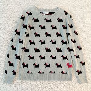 Grey/Black Macys Charter Club Scottie Dog Sweater